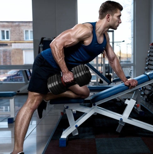 Adjustable Smart Dumbbell Set (55lbs 5 in 1) by DawnRise Health & Fitness Company