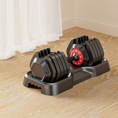 Adjustable Smart Dumbbell Set (55lbs 5 in 1) by DawnRise Health & Fitness Company